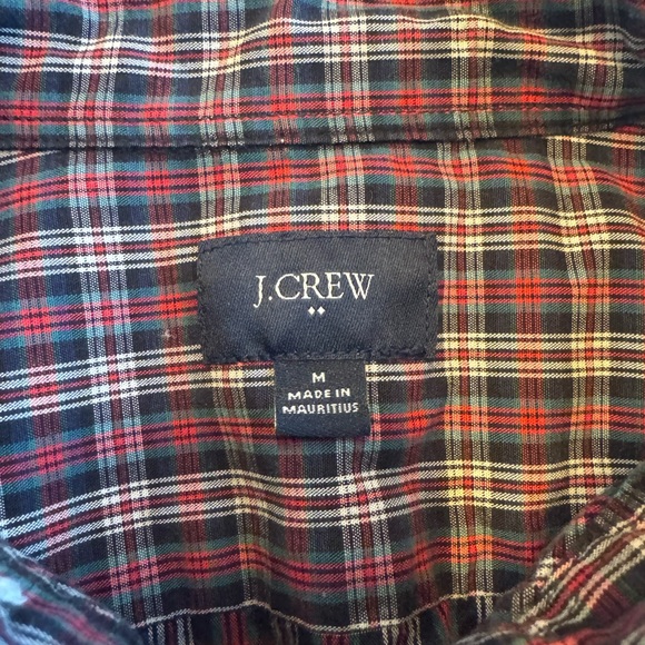 JCrew LS plaid shirt medium - Picture 2 of 2